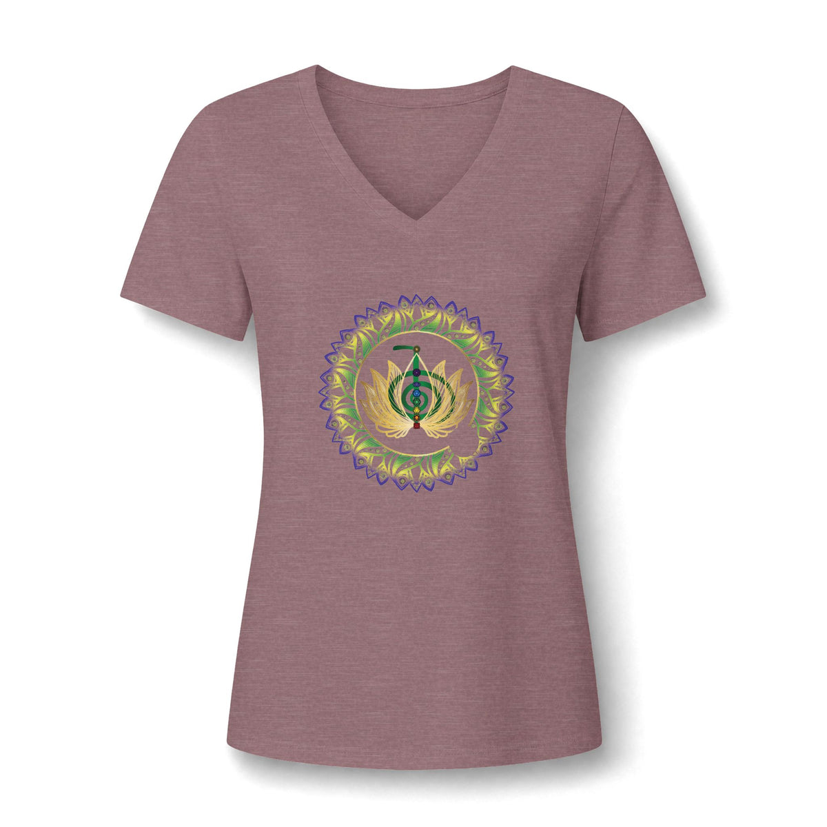 Women's Relaxed Heather CVC V-Neck Tee