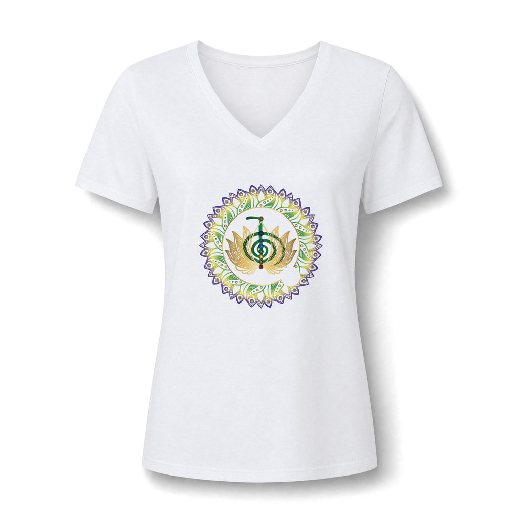 Women's Relaxed Heather CVC V-Neck Tee