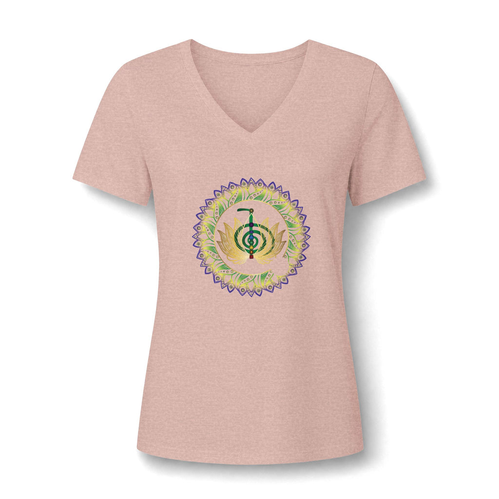 Women's Relaxed Heather CVC V-Neck Tee