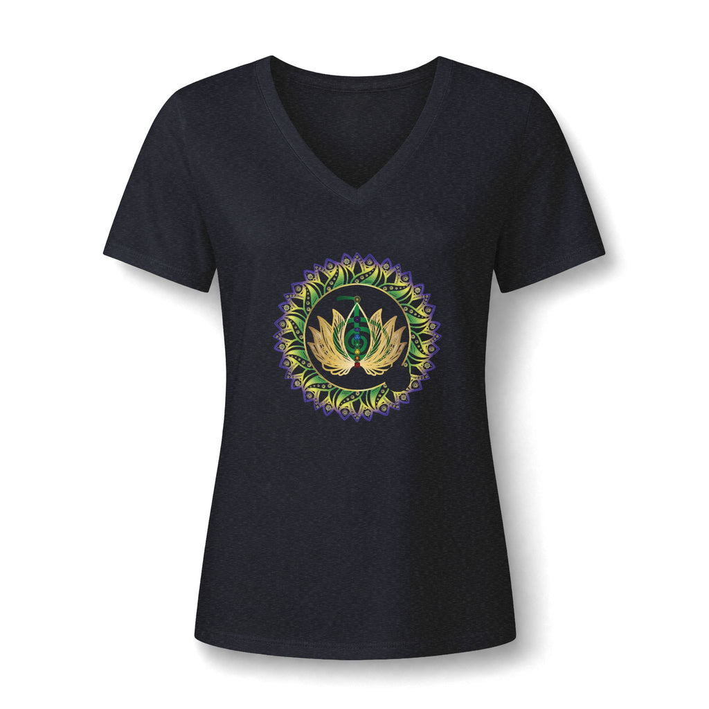 Women's Relaxed Heather CVC V-Neck Tee