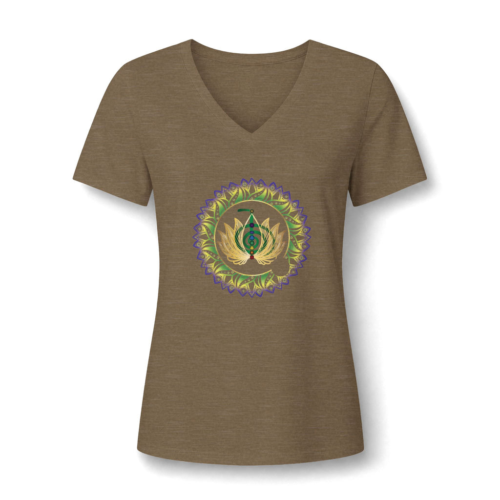 Women's Relaxed Heather CVC V-Neck Tee