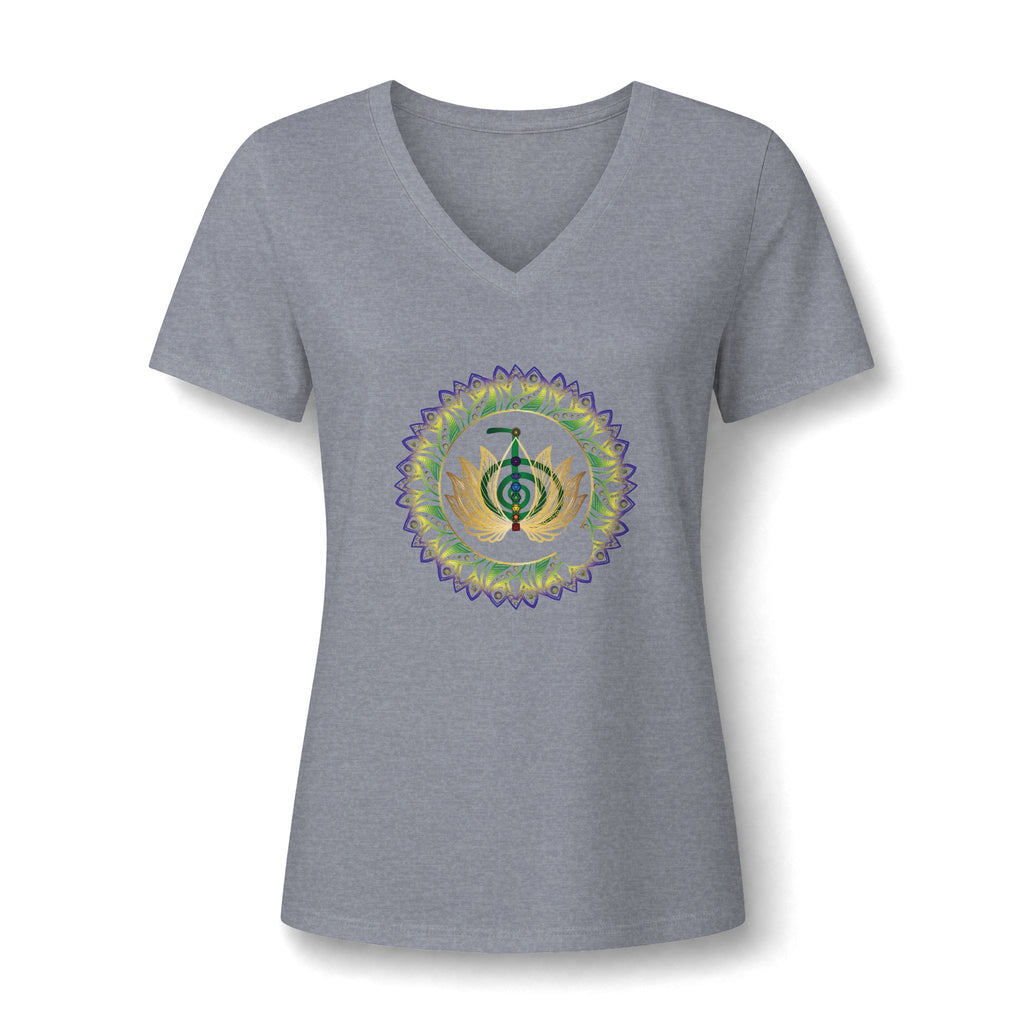 Women's Relaxed Heather CVC V-Neck Tee