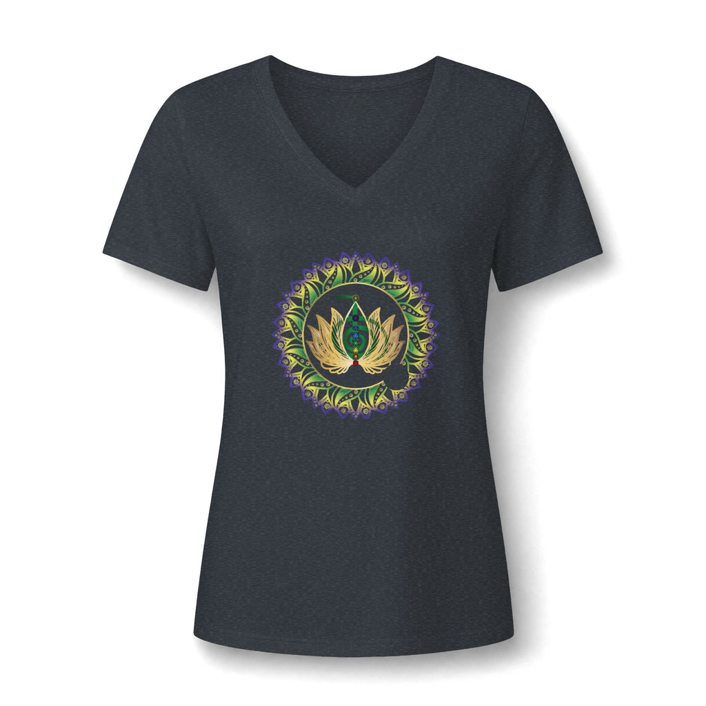Women's Relaxed Heather CVC V-Neck Tee