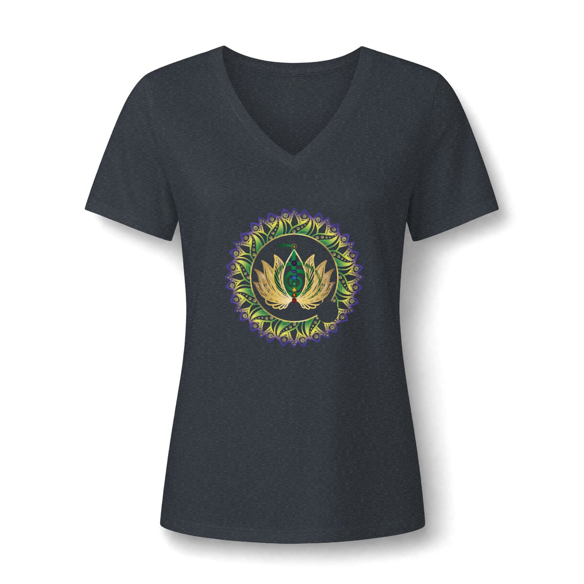 Women's Relaxed Heather CVC V-Neck Tee