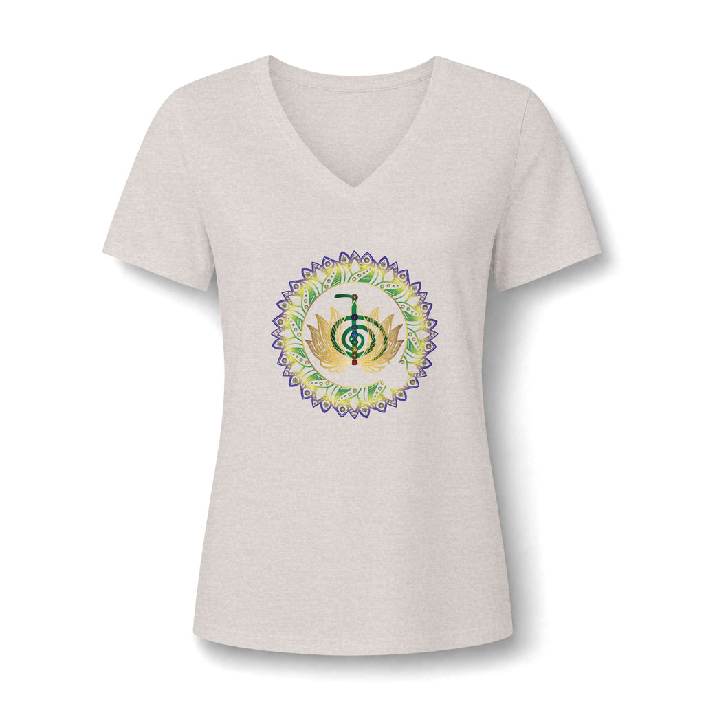 Women's Relaxed Heather CVC V-Neck Tee