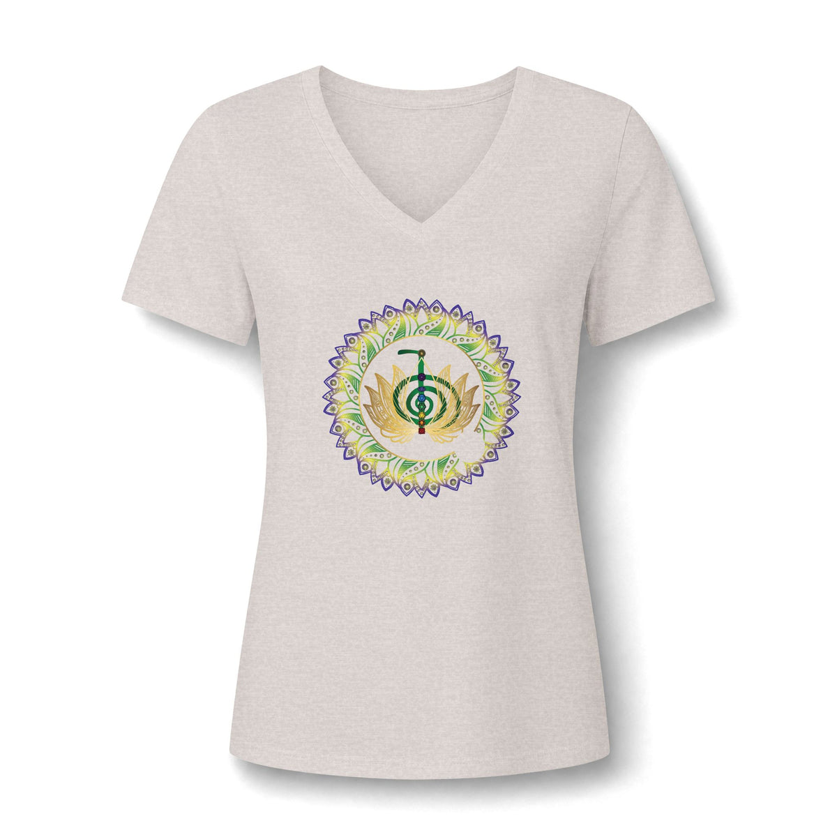 Women's Relaxed Heather CVC V-Neck Tee
